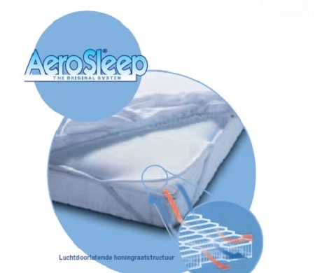 aerosleep onderleger ventilatie veel zweten logo dealer slaapkenner theo bot dealer baby wiegedood buikslapen 